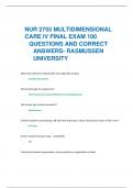NUR 2755 MULTIDIMENSIONAL CARE IV FINAL EXAM 100  QUESTIONS AND CORRECT ANSWERS- RASMUSSEN UNIVERSITY  Why teach patient to deep breath and cough after surgery 
