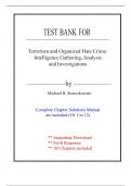 Test Bank for Terrorism and Organized Hate Crime, 4th Edition Ronczkowski (All Chapters included)