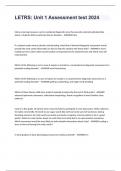 LETRS&colon; Unit 1 Assessment test 2024 