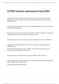  LETRS random assessment test 2024