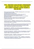 CCSP - CERTIFIED CLOUD SECURITY PROFESSIONAL  - ALL DOMAINS&comma; CCSP FULL STUDY GUIDE WITH  100&percnt; CORRECT ANSWERS ALREADY GRADED A&plus;  FOR JAN 2024