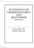 Solutions for Thermodynamics and Heat Power, 8th Edition Granet (All Chapters included)