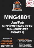 MNG4801 Supplementary Exam 2024 (Solutions/Answers)
