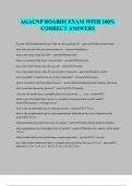 AGACNP BOARDS EXAM WITH 100&percnt; CORRECT ANSWERS