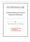 Solutions for Understanding Advanced Statistical Methods, 1st Edition Westfall (All Chapters included)