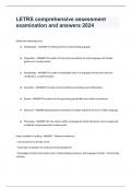 LETRS comprehensive assessment examination and answers 2024 