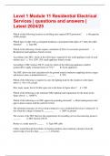 Level 1 Module 11 Residential Electrical Services &vert; questions and answers &vert; Latest 2024&sol;25
