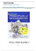 Test Bank for Lehninger Principles of Biochemistry, 7th Edition by David L. Nelson||ISBN NO:10,1464187967||ISBN NO:13,978-1464187964||All Chapters||Complete Guide A+