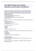 NYS EMT-B State Exam Written Questions and Answers (Graded A)