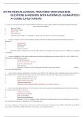 ATI RN MEDICAL-SURGICAL PROCTORED EXAM 2023-2025 QUESTIONS & ANSWERS WITH RATIONALES &vert;GUARANTEED A&plus; SCORE&colon; LATEST UPDATE   1&period; A nurse is assessing a client who is 12hr postoperative following a colon resection&period; Which of the following findings should the n