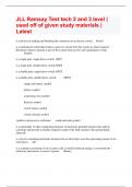 JLL Ramsay Test tech 2 and 3 level | used off of given study materials |  Latest