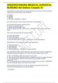 UNDERSTANDING MEDICAL-SURGICAL NURSING 5th Edition Chapter 41 