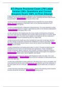 ATI Pharm Proctored Exam LPN Latest Version 250&plus; Questions and Correct Answers Score 100&percnt; At First Attempt