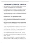 USA Hockey Officials Open Book Exam Exam with 100&percnt; Correct Answers 2024