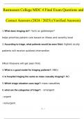 Rasmussen College MDC 4 Final Exam Questions and Answers &lpar;2024 &sol; 2025&rpar; &lpar;Verified Answers&rpar;
