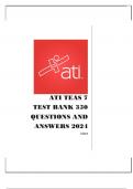 ATI TEAS 7  TEST BANK 350  QUESTIONS AND  ANSWERS 2024