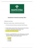 Mancosa intro to financial accounting kcq 1 answers