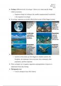Class notes Biology 101: Evolution, Biodiversity & Population Ecology