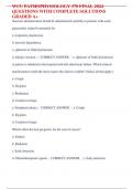 WCU PATHOPHYSIOLOGY 370 FINAL 2024 QUESTIONS WITH COMPLETE SOLUTIONS GRADED A&plus;