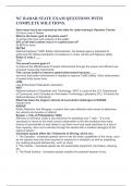 NC RADAR STATE EXAM QUESTIONS WITH COMPLETE SOLUTIONS&period;