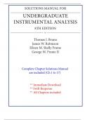 Solutions for Undergraduate Instrumental Analysis, 8th Edition Bruno (All Chapters included)