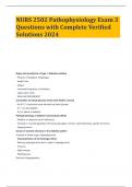 NURS 2502 Pathophysiology Exam 3 Questions with Complete Verified Solutions 2024