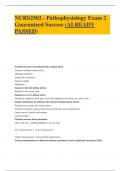 NURS2502 - Pathophysiology Exam 2 Guaranteed Success &lpar;ALREADY PASSED&rpar;
