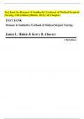 Test Bank for Brunner & Suddarth's Textbook of Medical-Surgical Nursing, 13th Edition (Hinkle, 2013), All Chapters  TEST BANK Brunner & Suddarth's Textbook of Medical-Surgical Nursing   Janice L. Hinkle & Kerry H. Cheever