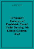 Townsend's Essentials of Psychiatric Mental Health Nursing, 9th Edition (Morgan, 2023