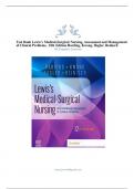Test Bank - Lewis Medical Surgical Nursing, 12th Edition Harding, Chapter 1-69 | All Chapters Covered 2024