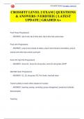 CROSSFIT LEVEL 2 EXAM | QUESTIONS  & ANSWERS (VERIFIED) | LATEST  UPDATE | GRADED A+