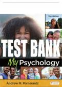Test Bank For My Psychology - Third&nbsp;Edition &copy;2023 All Chapters - 9781319449636