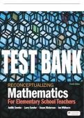 Test Bank For Reconceptualizing Mathematics - Fourth Edition ©2023 All Chapters - 9781319483135