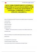 NY SERIES EXAMS  PACK &vert; LATEST UPDATE & ANSWERS &lpar;VERIFIED&rpar;&vert; ALREADY GRADED