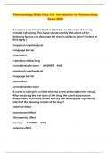 Pharmacology Made Easy 4&period;0 - Introduction to Pharmacology Exam 2024