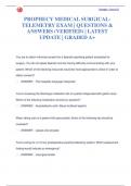 PROPHECY MEDICAL SURGICALTELEMETRY EXAM &vert; QUESTIONS &  ANSWERS &lpar;VERIFIED&rpar; &vert; LATEST  UPDATE &vert; GRADED A&plus;