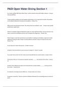 PADI&comma; Open Water Diver Bundled Exams Full Solution Pack with solved 100&percnt;