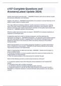 c157 Complete Questions and Answers&lpar;Latest Update 2024&rpar;