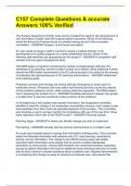 C157 Complete Questions & accurate Answers 100&percnt; Verified