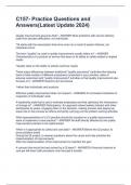 C157- Practice Questions and Answers&lpar;Latest Update 2024&rpar;