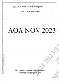 AQA NOVEMBER 2023 GCSE RESITS ENGLISH LANGUAGE PAPER 1
