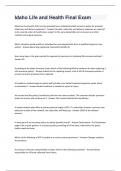 Idaho Life and Health Final Exam Questions And Correct Answers &vert; Graded To Pass &vert; 2024 update