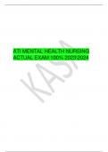 ATI MENTAL HEALTH NURSING  ACTUAL EXAM 100% 20232024