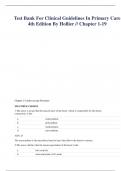 Test Bank For Clinical Guidelines In Primary Care  4th Edition By Hollier &sol;&sol; Chapter 1-19