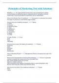 Principles of Marketing Test with Solutions