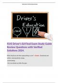 FLVS Driver's Ed Final Exam Study Guide Review Questions with Verified Solutions 2024. Terms like; What should you do when approaching a curve? - Answer: -Decelerate your vehicle, reducing kinetic energy -Avoid braking -Try to accelerate out after the 