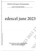 EDEXCEL A LEVEL 2023 CHEMISTRY 9CHO A LEVEL JUNE 2023  PAPER 2 ADVANCED ORGANIC AND PHYSICAL CHEMISTRY