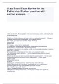 State Board Exam Review for the Esthetician Student question with correct answers