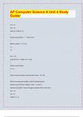 AP Computer Science A Unit 4 Study  Guide&sol;