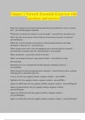 Chapter 1 Network Essentials Exam test with questions and answers